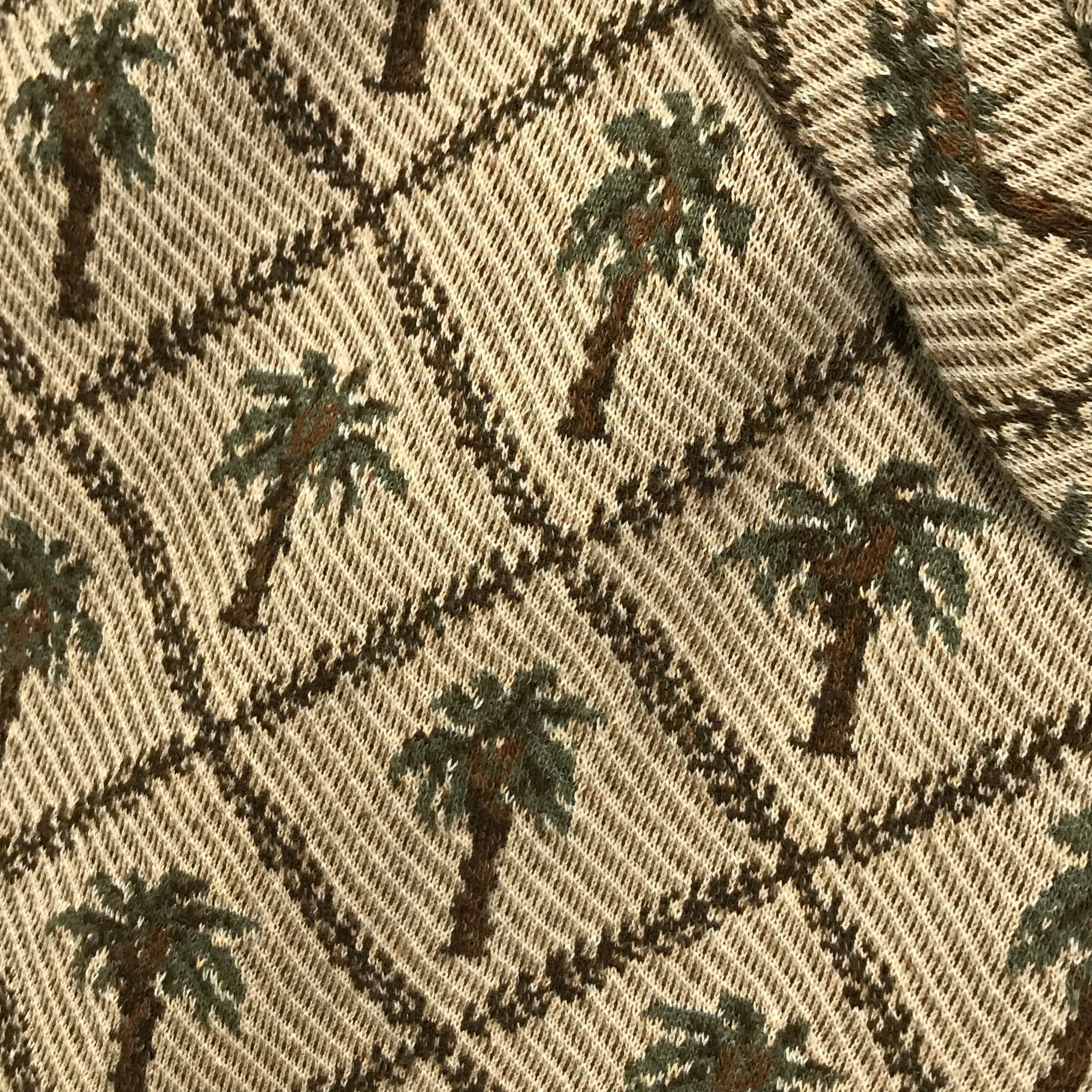[1] Kapital Palm Tree Jacquard Belted Drop Crotch Shorts