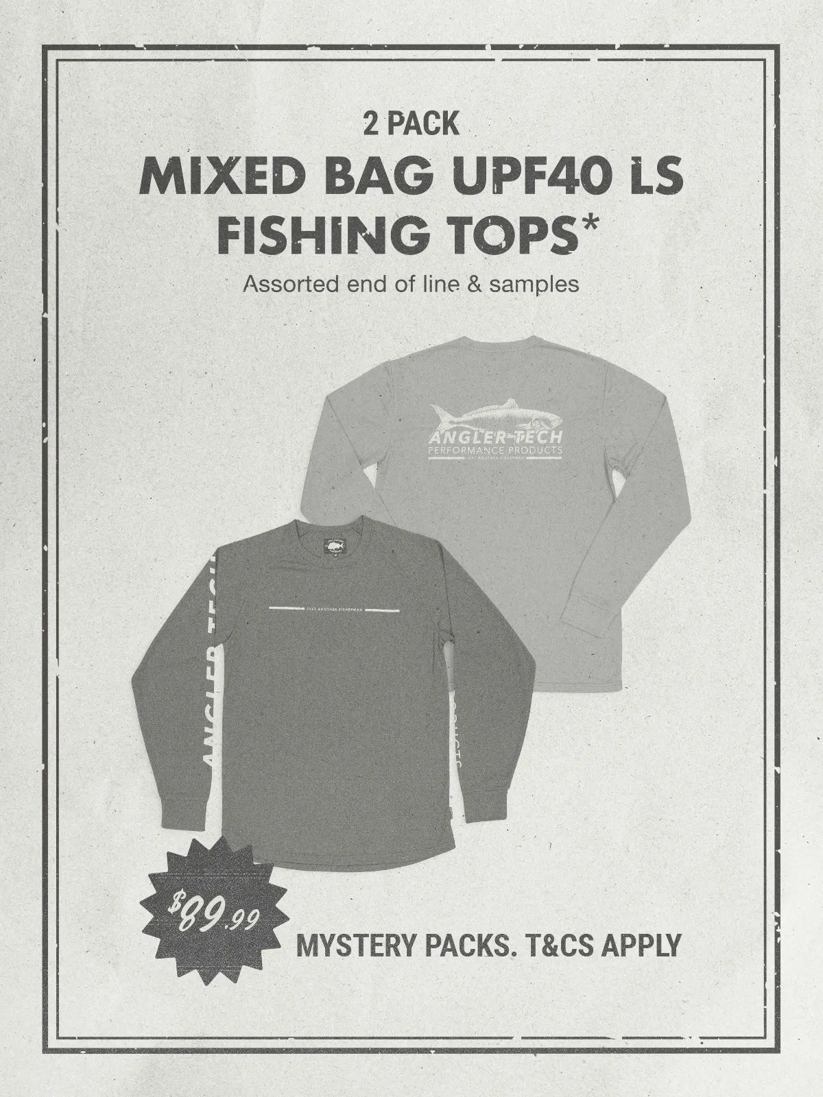 2 PACK MIXED BAG UPF40 LS TEES