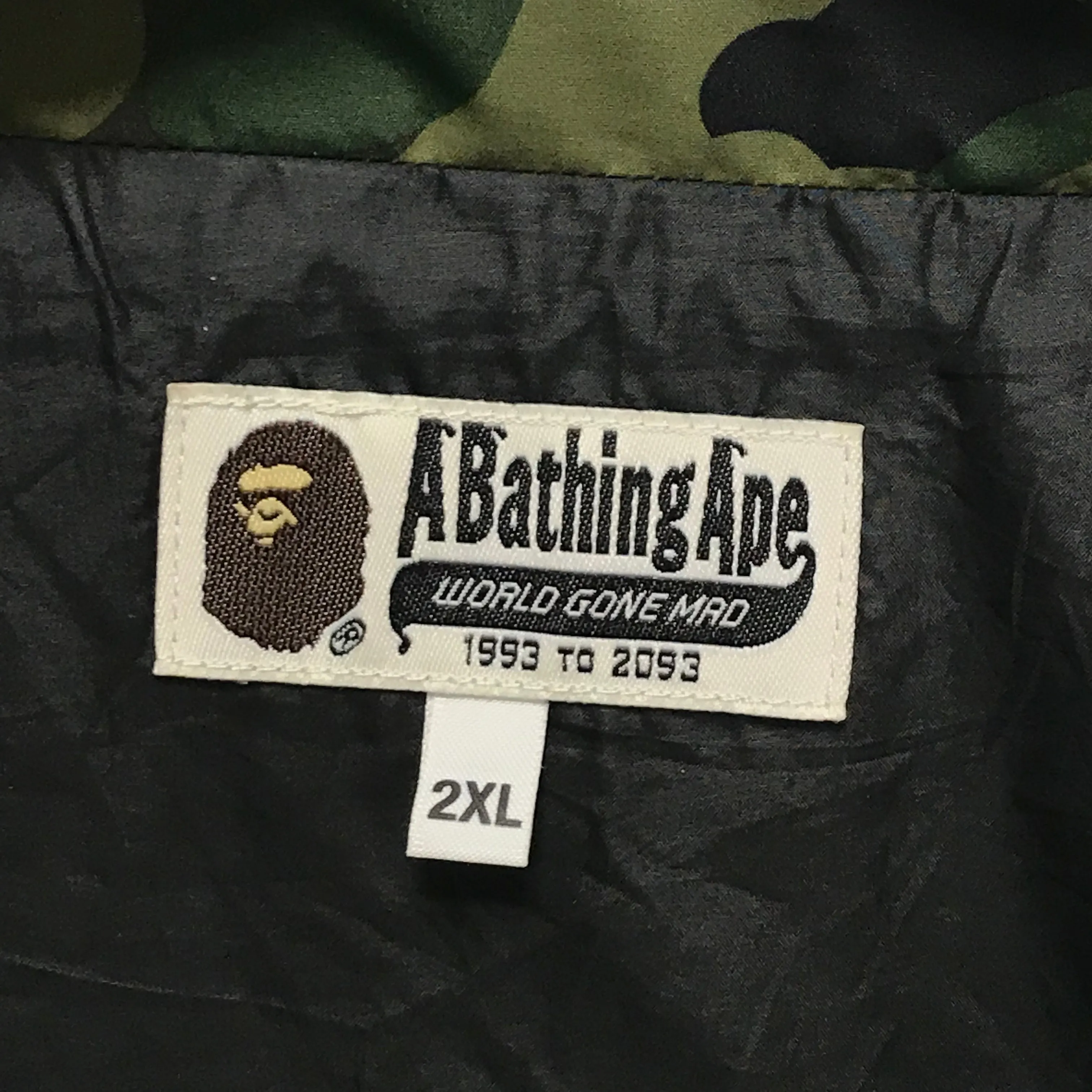 [2XL] A Bathing Ape Bape 1st Camo Nylon Zip Up Jacket