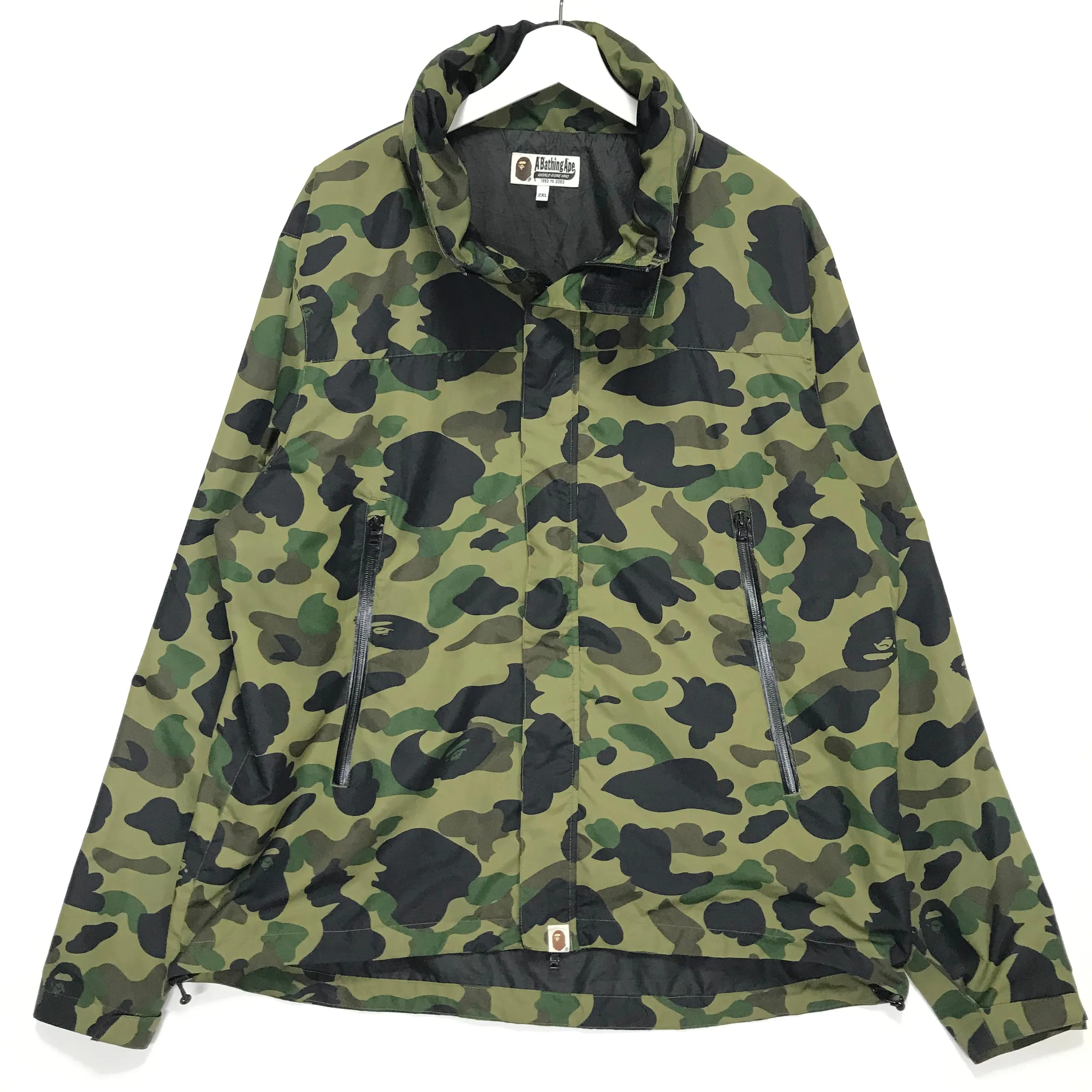 [2XL] A Bathing Ape Bape 1st Camo Nylon Zip Up Jacket