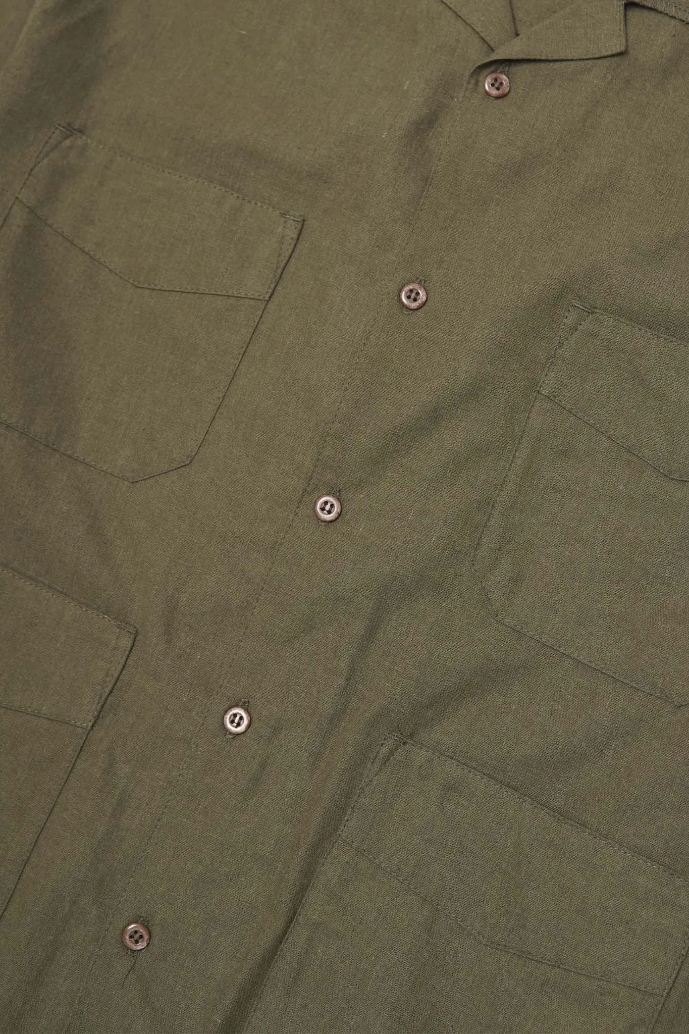 4 POCKET CUBAN SHIRT IN OLIVE