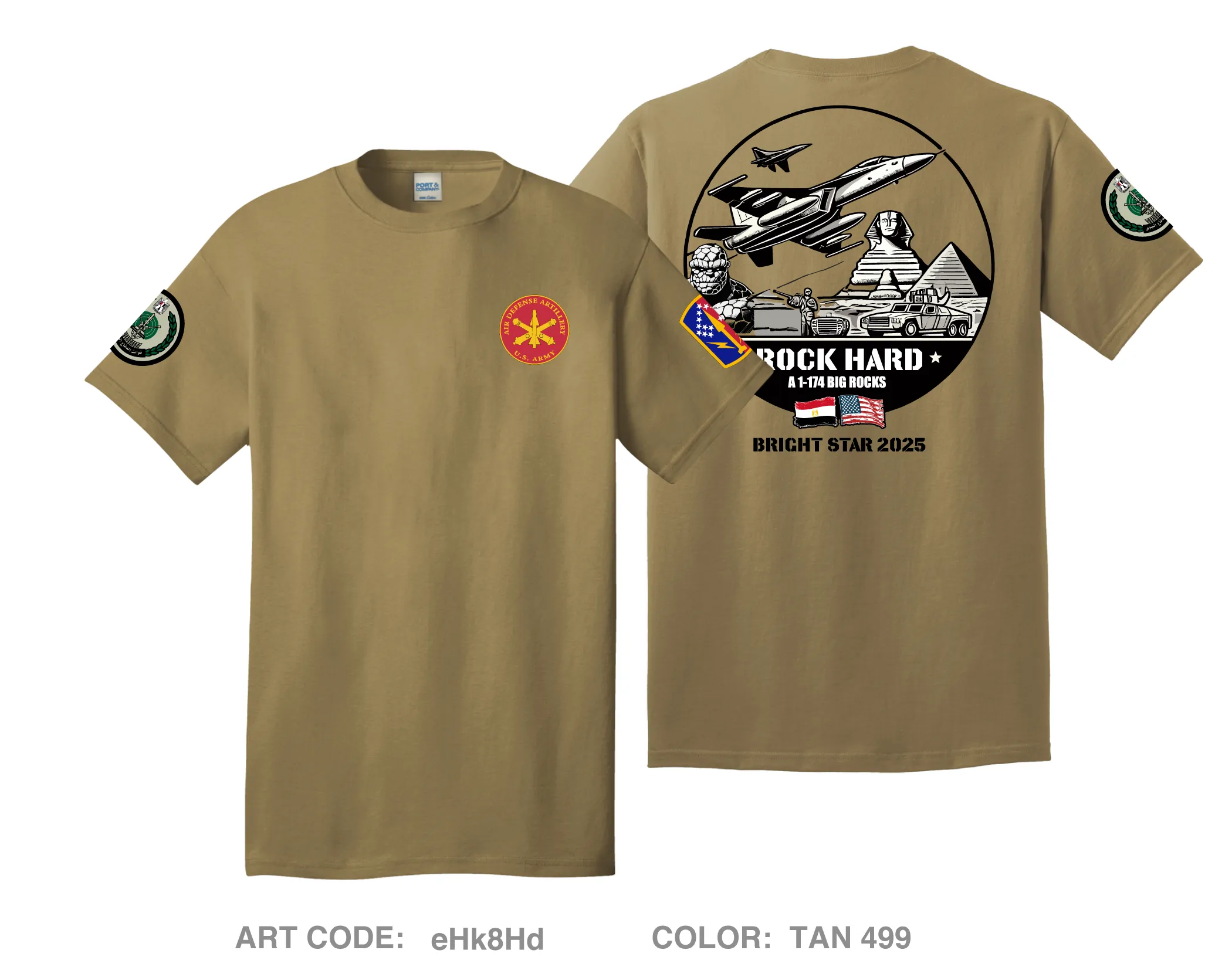 A 1-174th ADA Fundraising Collection Comfort Unisex Cotton SS Tee - eHk8Hd