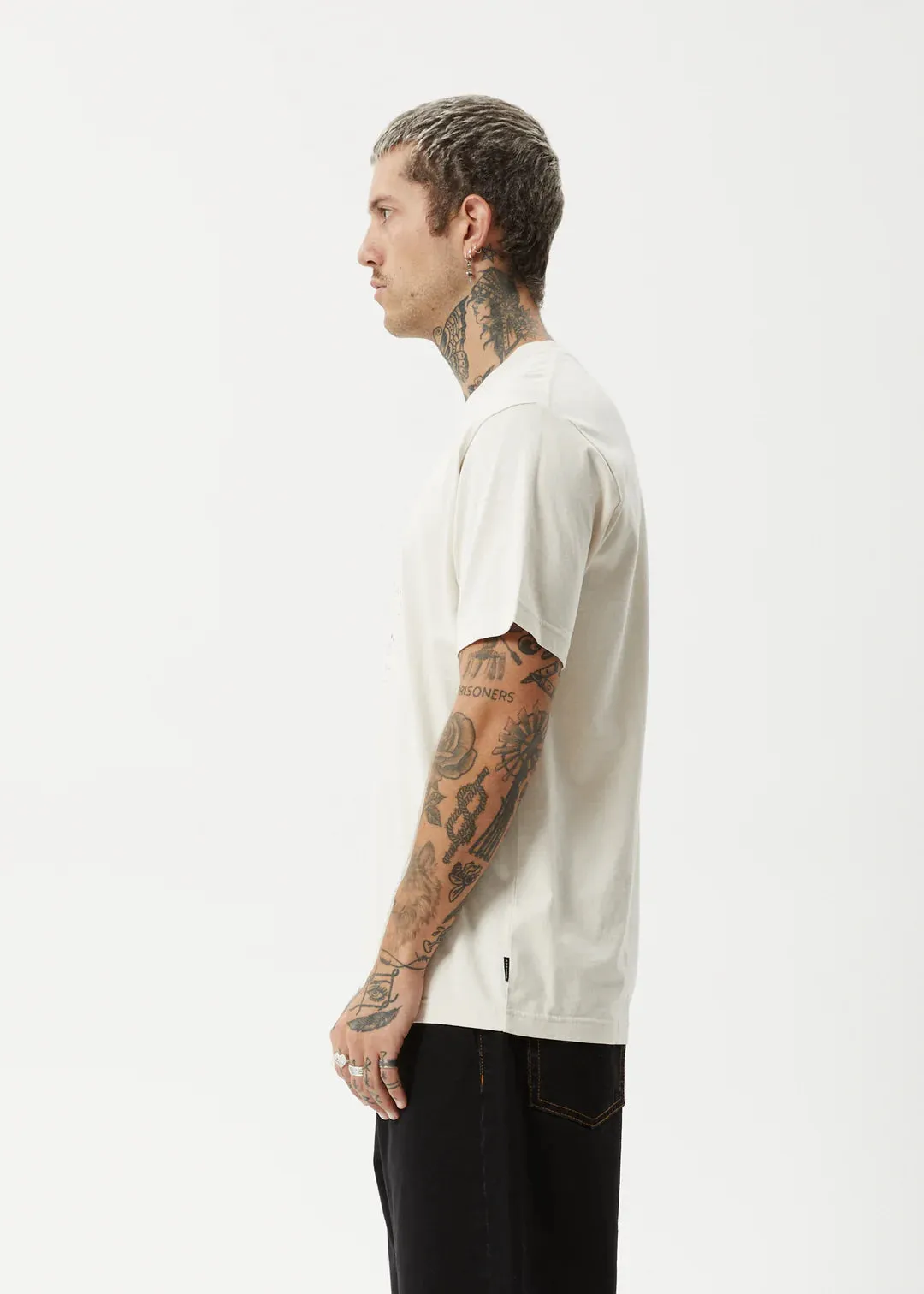 Afends Carpet Ride Recycled Retro Fit Tee MOON BEAM