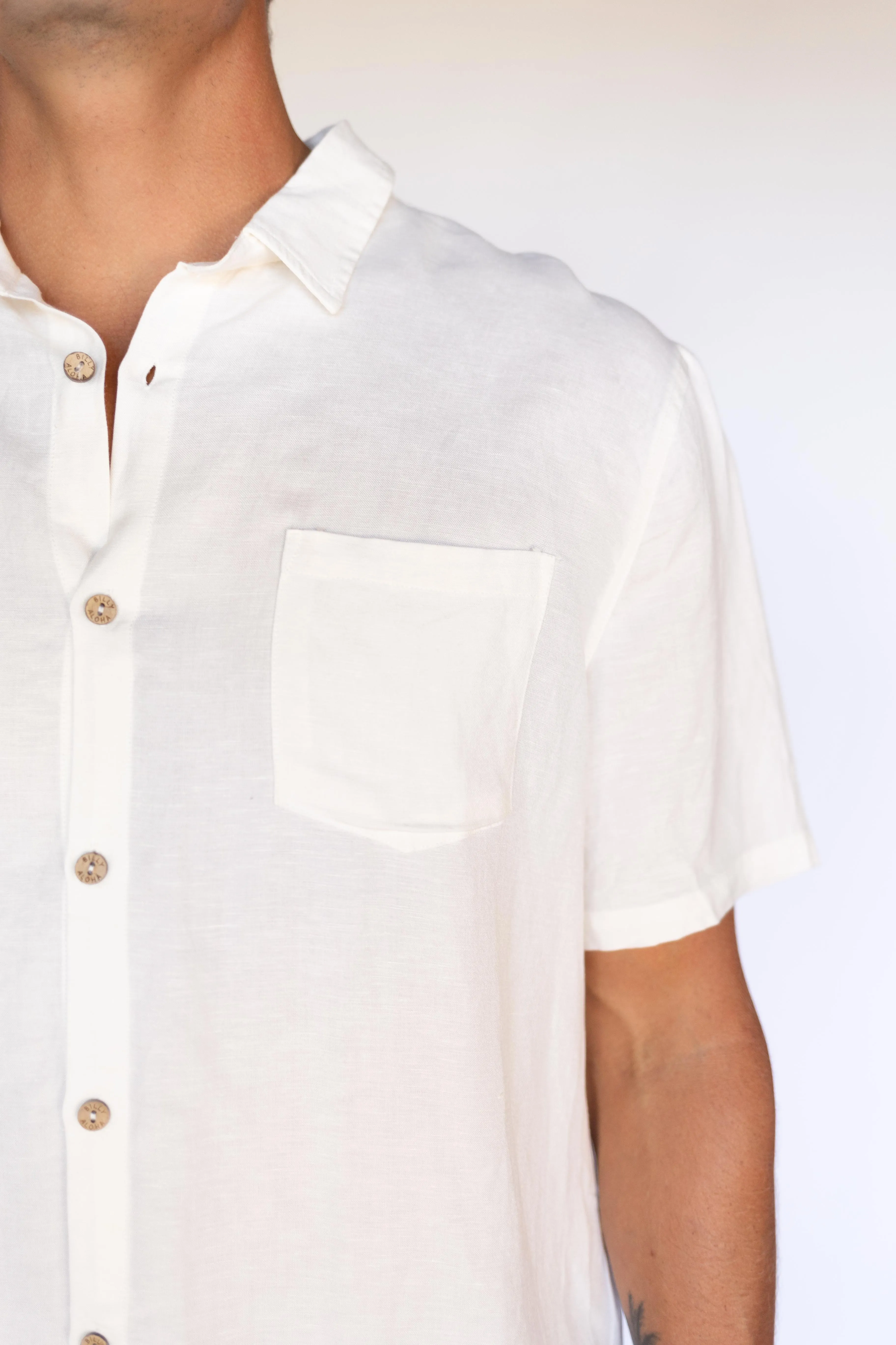 After Hours Linen Shirt - Cream