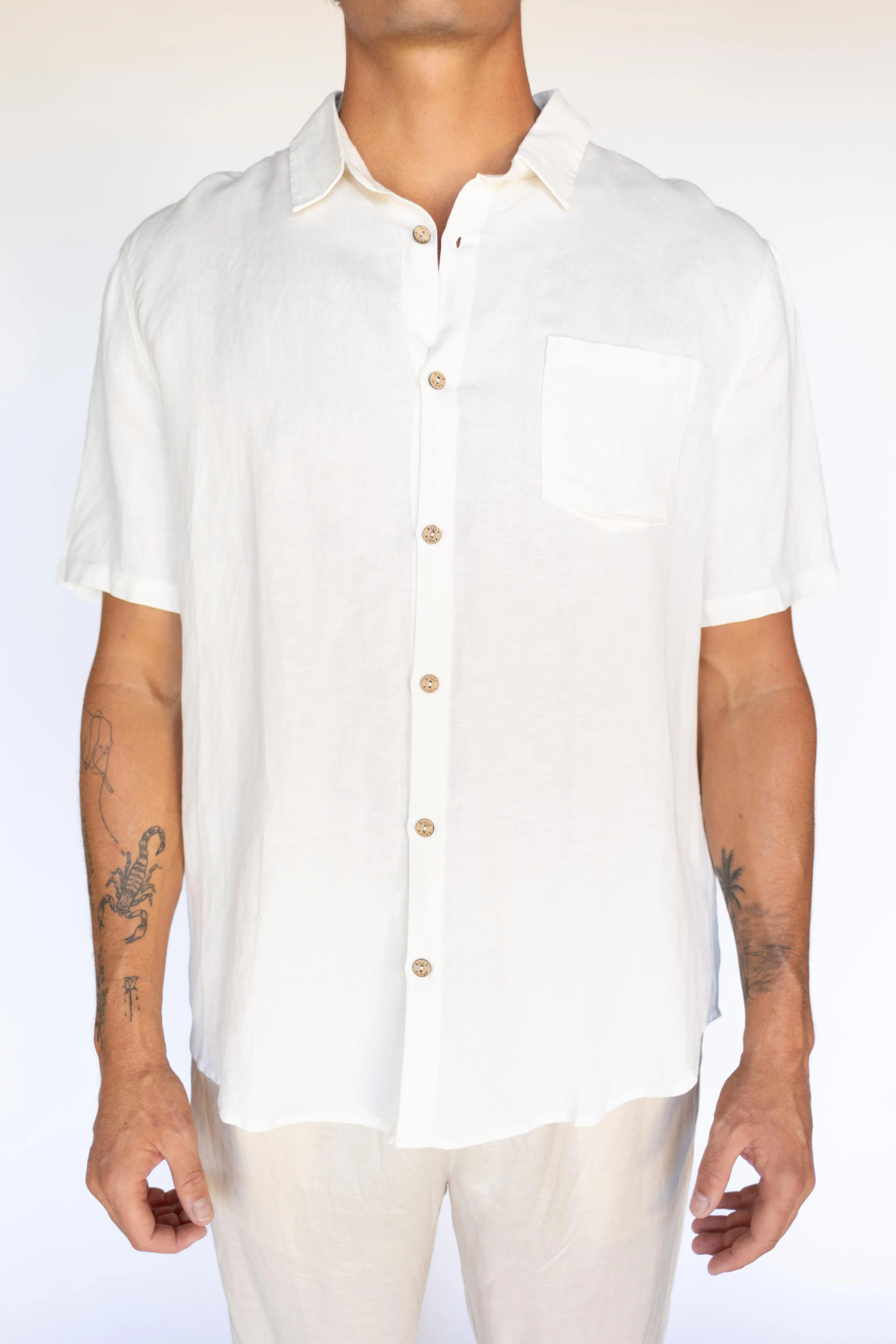 After Hours Linen Shirt - Cream