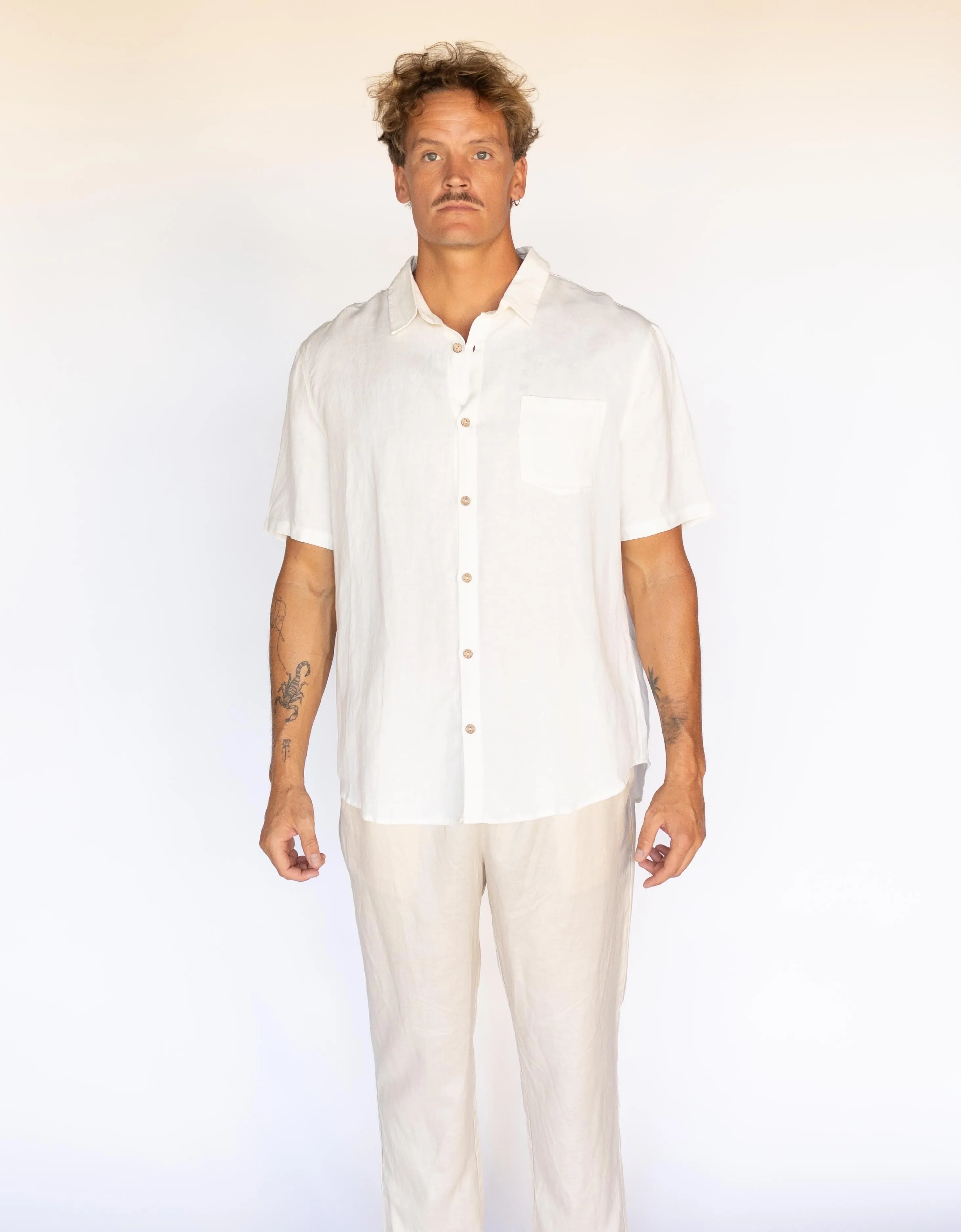 After Hours Linen Shirt - Cream