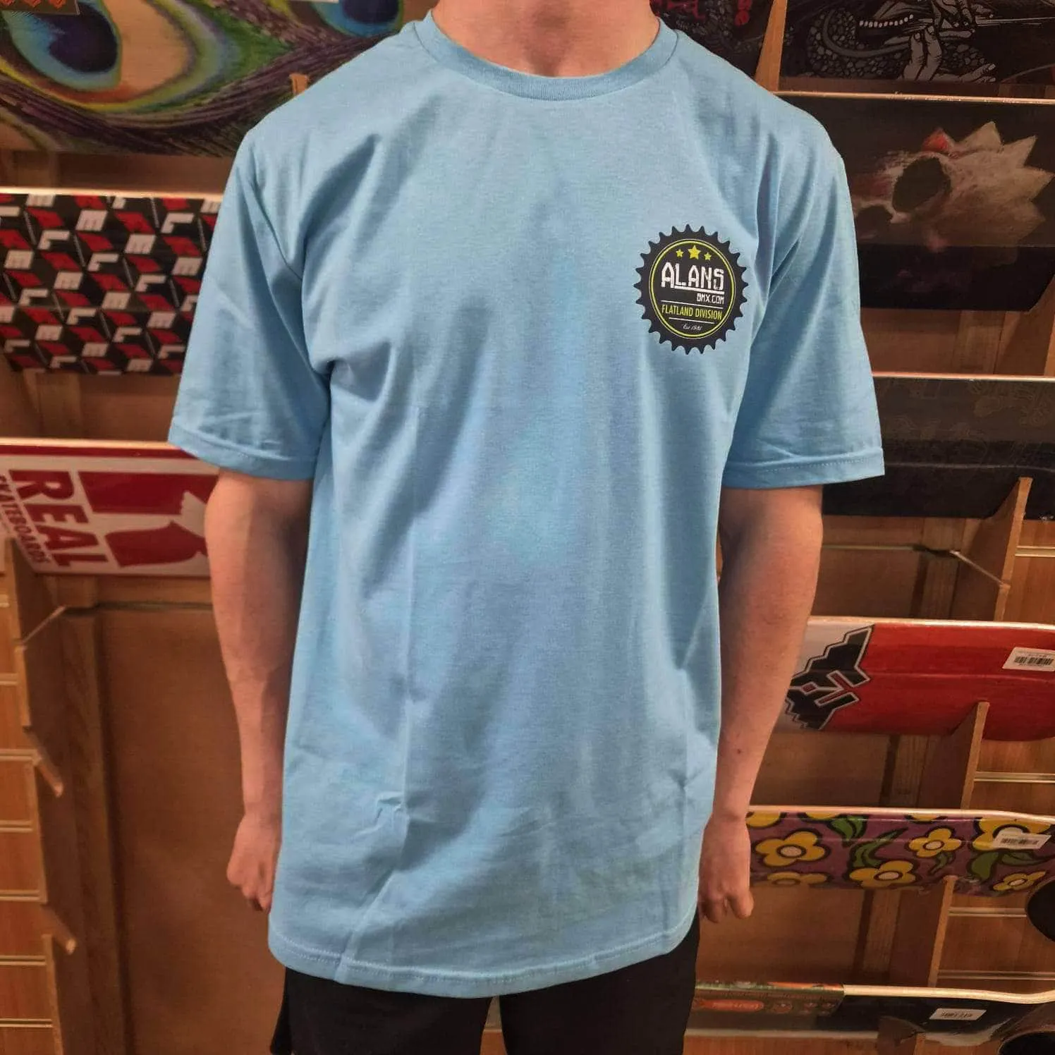 Alans BMX Flatland Division T-shirt Light Blue
