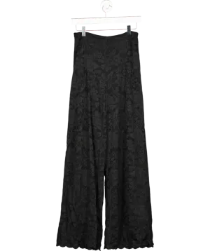 Albaray Black Stretch Lace Trousers With Integrated Shorts UK 10