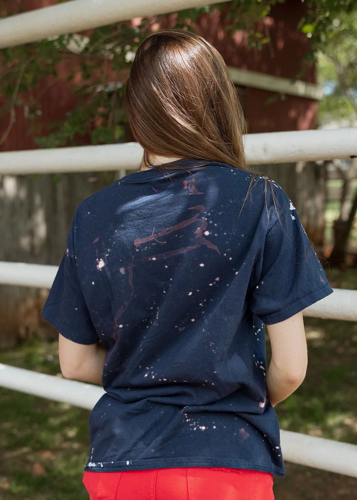 America Bleached Navy Tee