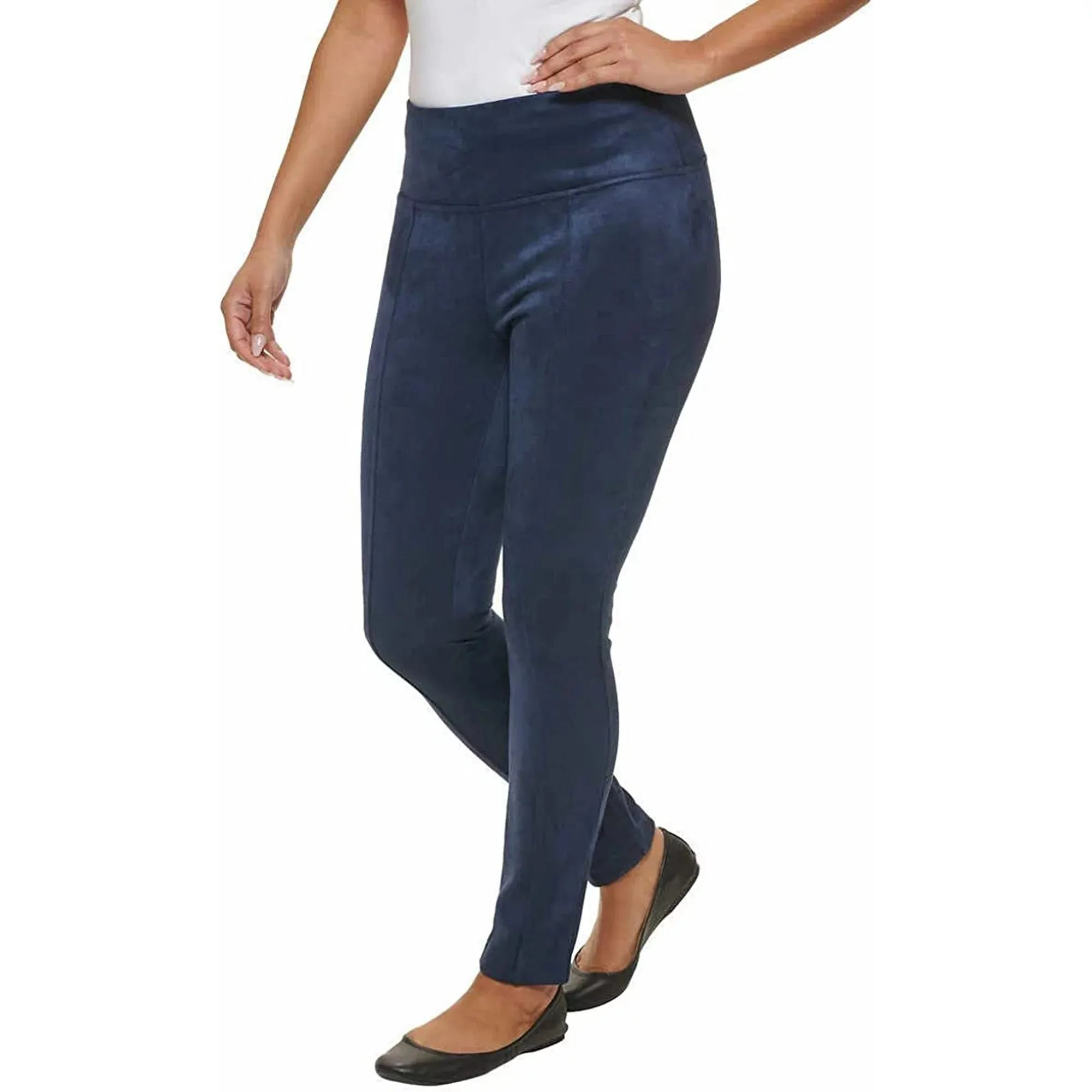 Andrew Marc Super Soft Stretch Faux Suede Pull On Pant for Women