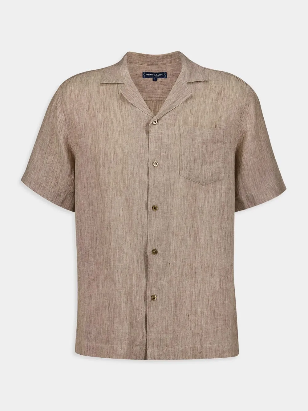 Angelo Relaxed Truffle Linen Shirt