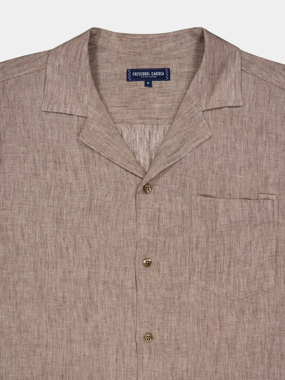 Angelo Relaxed Truffle Linen Shirt