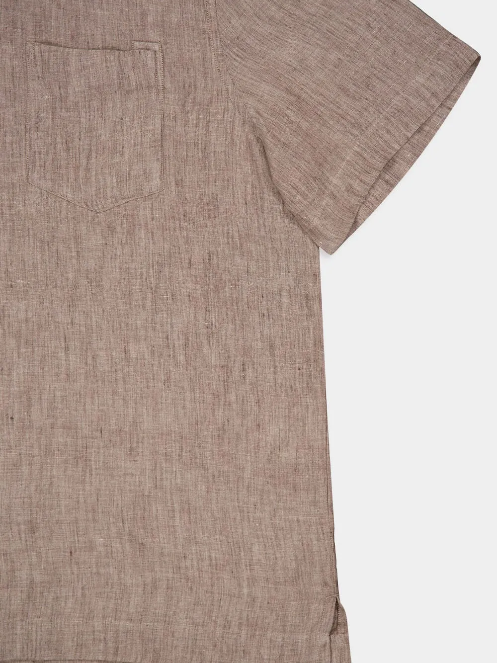 Angelo Relaxed Truffle Linen Shirt