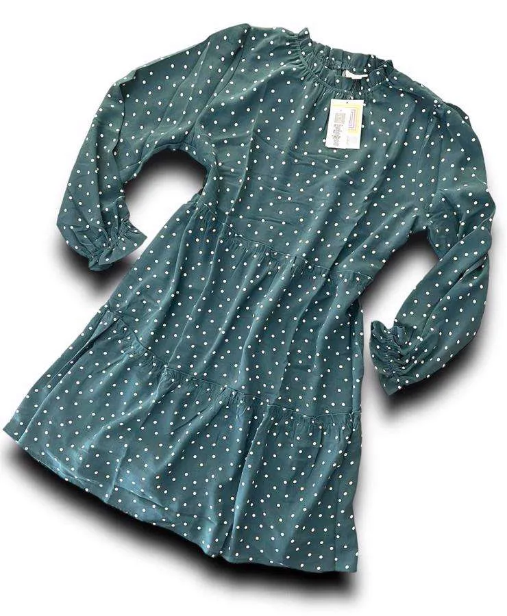 Annabelle - Teal White Small Dot