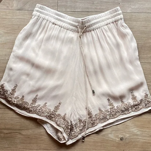Anthropologie Maeve Cruise Embroidered Shorts