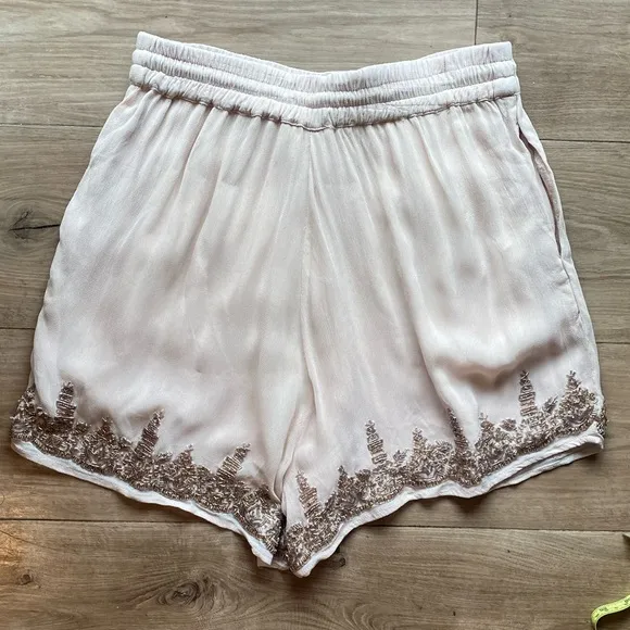 Anthropologie Maeve Cruise Embroidered Shorts