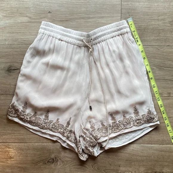 Anthropologie Maeve Cruise Embroidered Shorts