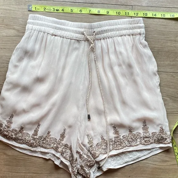 Anthropologie Maeve Cruise Embroidered Shorts