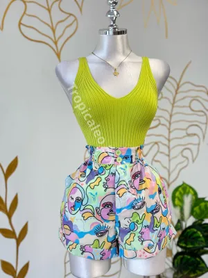 Artsy Faces Shorts