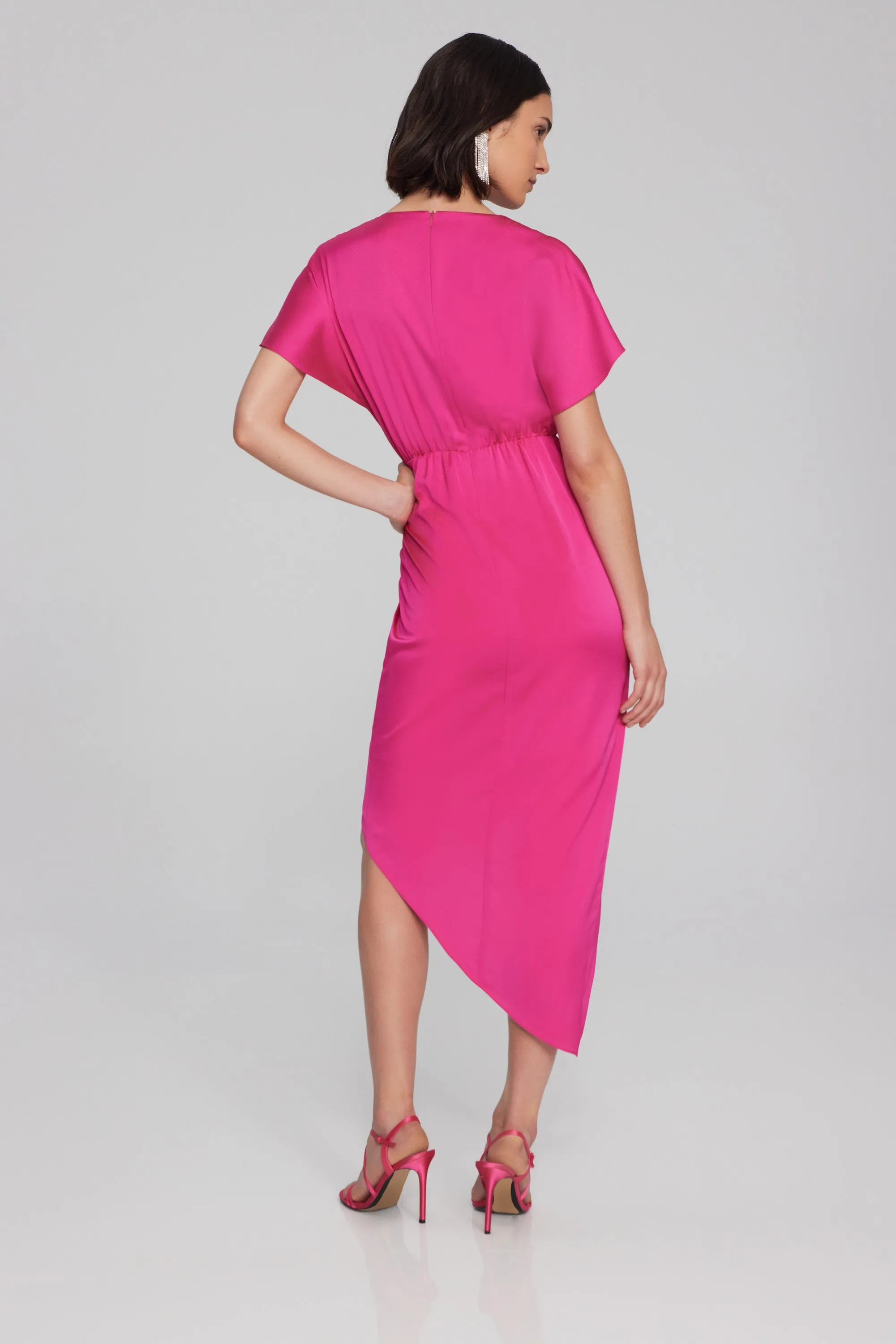 Asymmetrical Flowy Wrap Dress