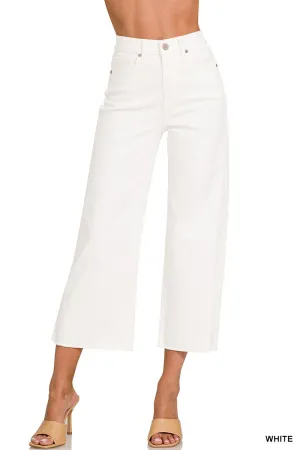 Ava Off white crop flare pant