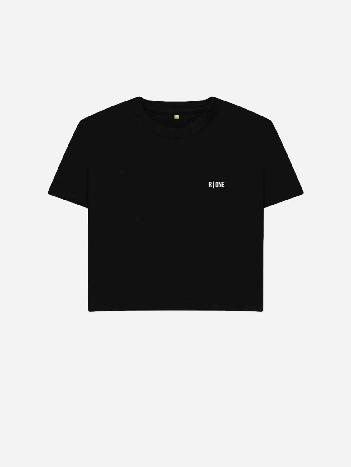 B-Relaxed Crop Organic T-shirt | Black