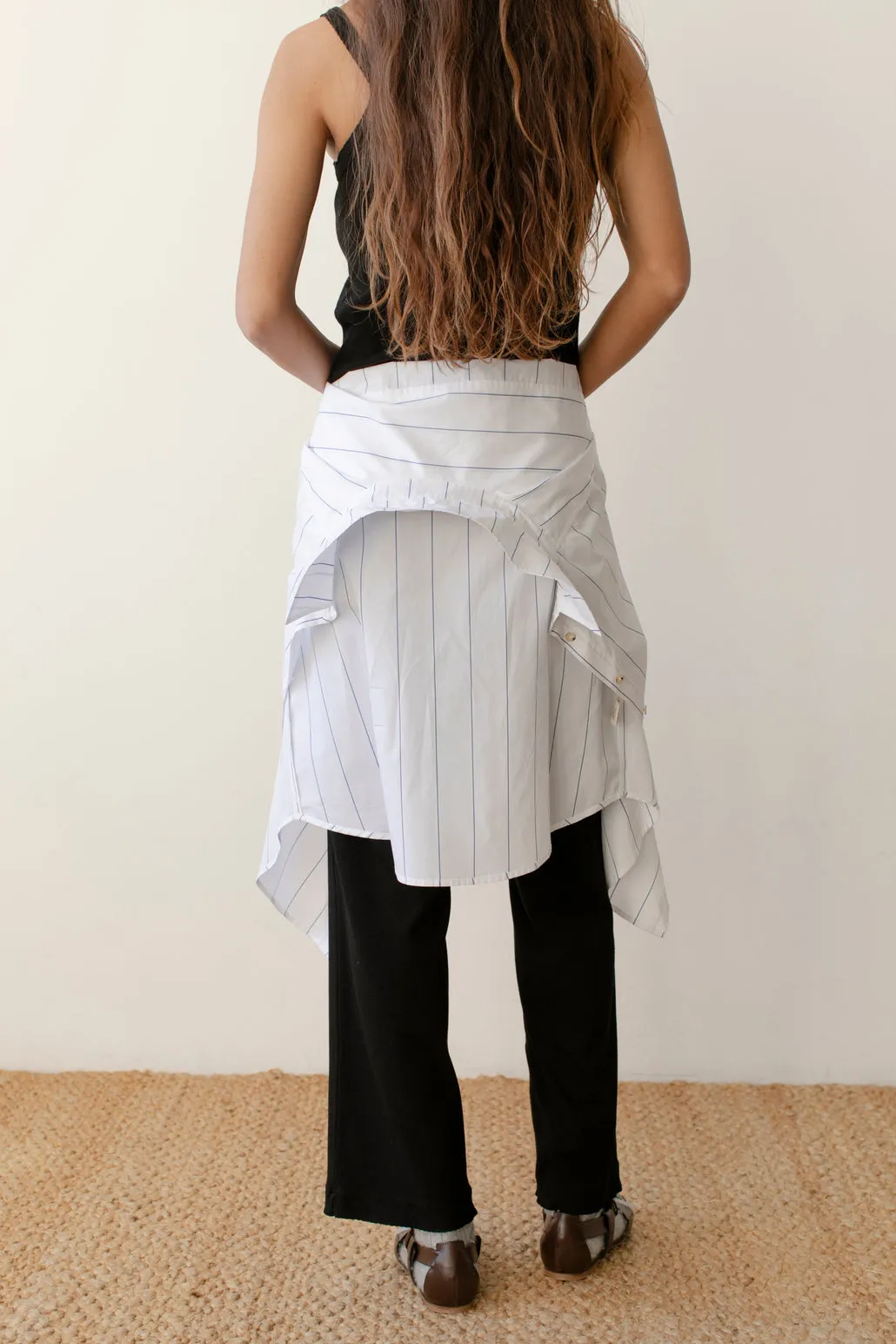 Baby Rib Scallop Pant in Jet