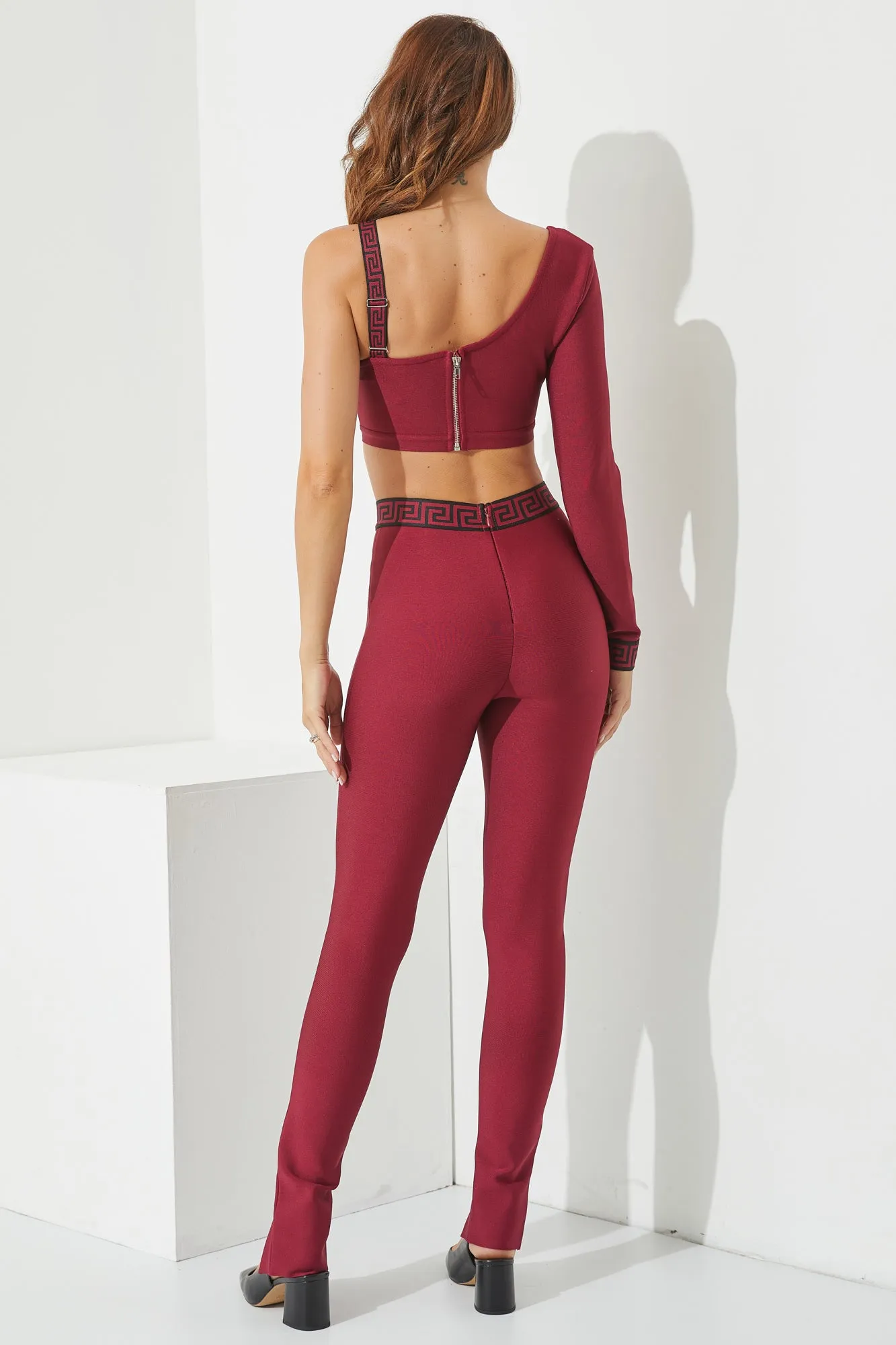 Bandage One Shoulder Bodycon Set