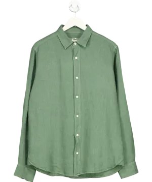 Beaufort & Blake Green Upton Garment Dye 100% Linen Shirt UK M