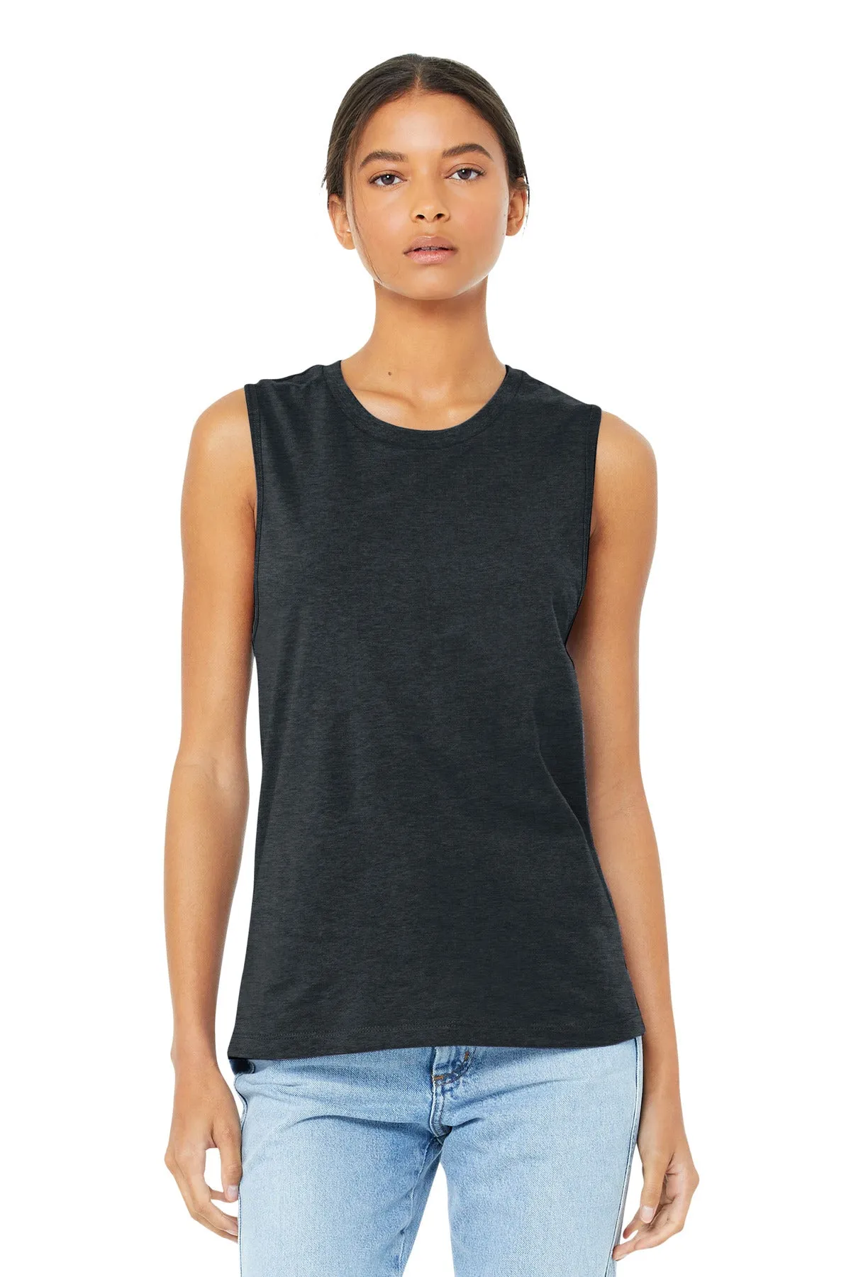 BELLA CANVAS  Women's Jersey Muscle Tank. BC6003 Dark Grey Heather