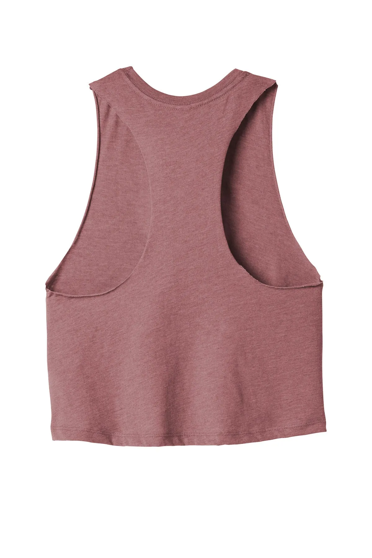 BELLA CANVAS  Women's Racerback Cropped Tank. BC6682 Heather Mauve