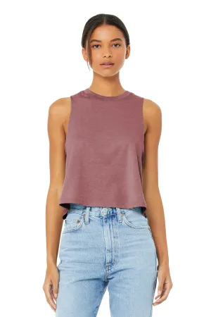 BELLA CANVAS  Women's Racerback Cropped Tank. BC6682 Heather Mauve
