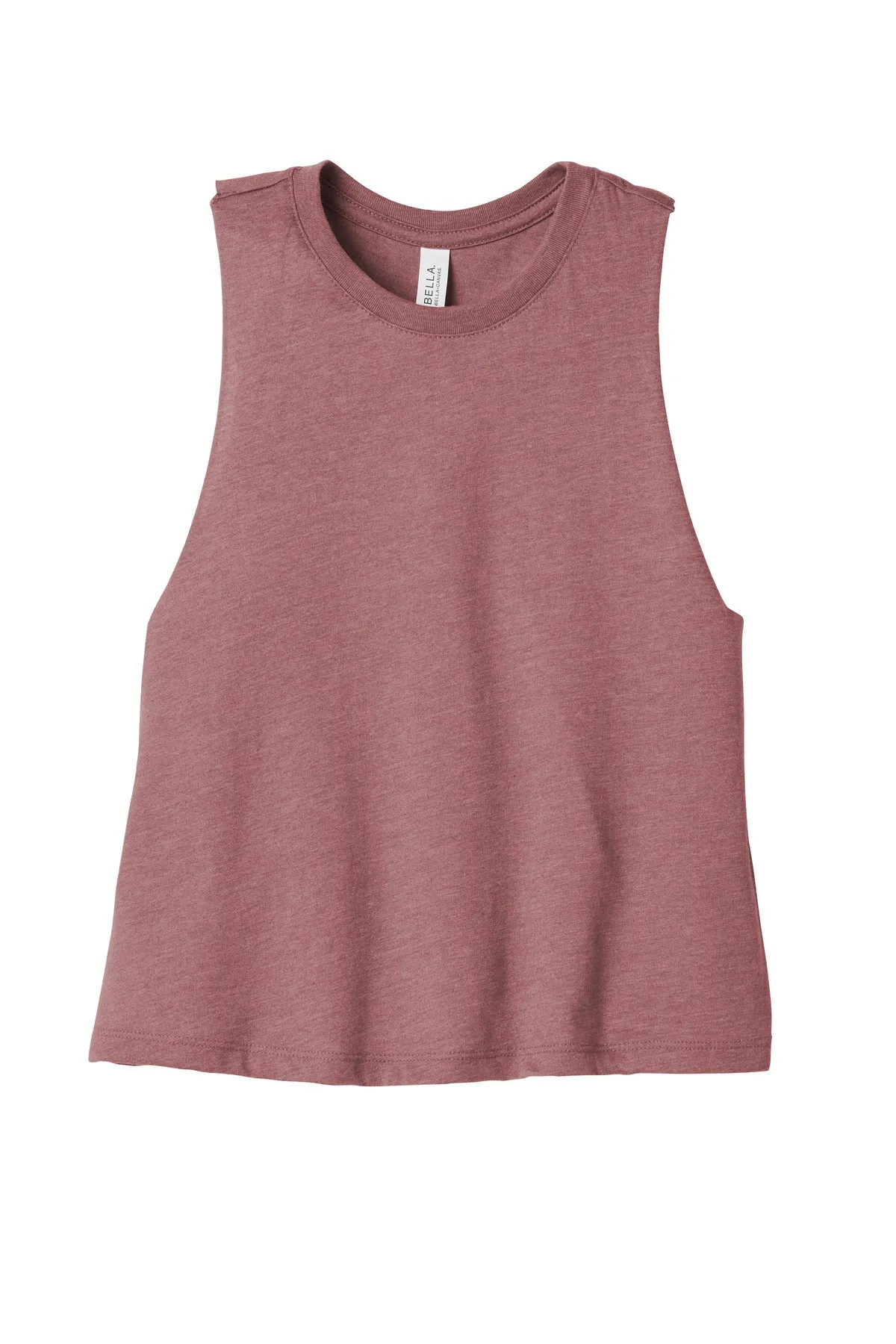 BELLA CANVAS  Women's Racerback Cropped Tank. BC6682 Heather Mauve