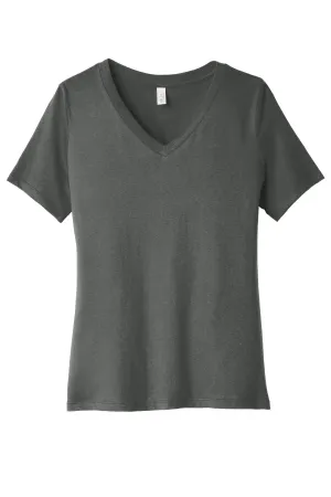 BELLA CANVAS  Women's Relaxed Jersey Short Sleeve V-Neck Tee. BC6405 Asphalt