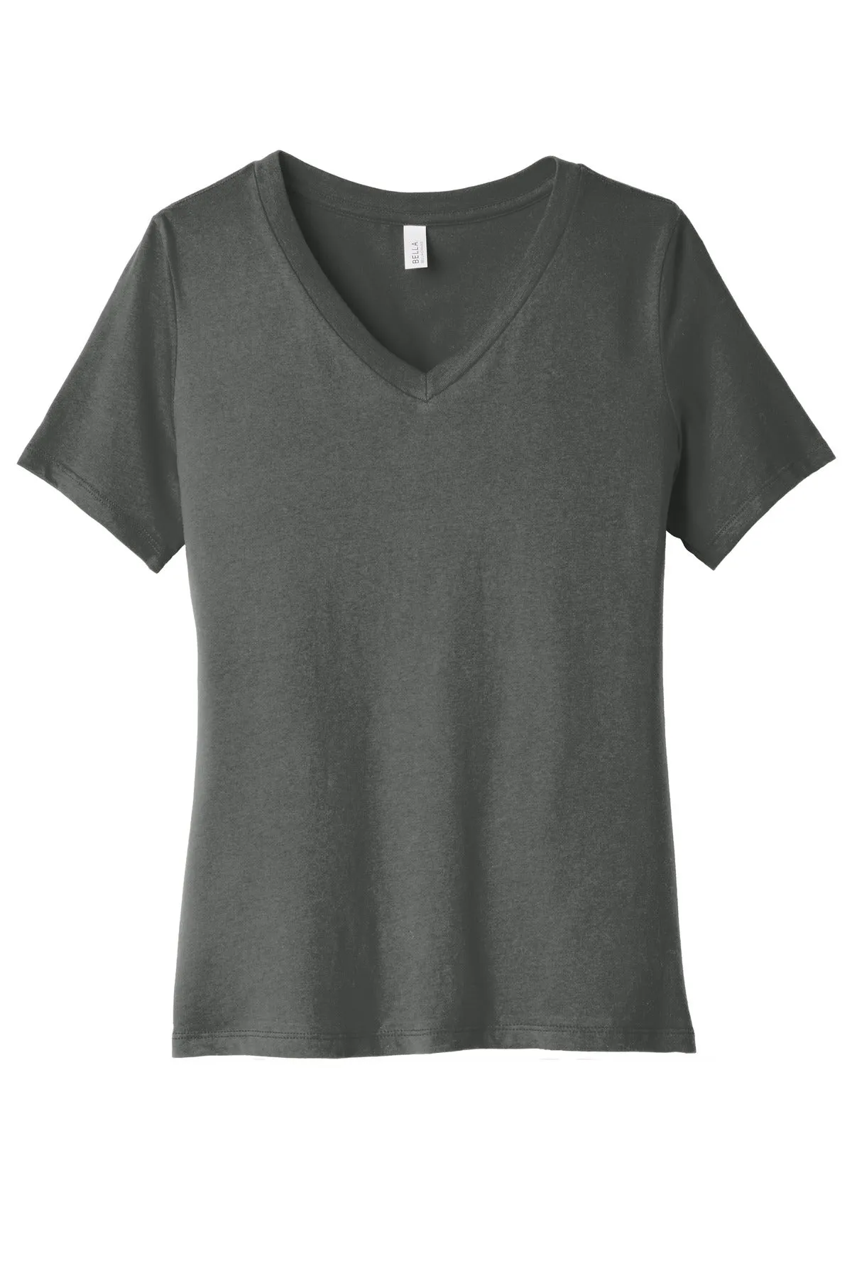 BELLA CANVAS  Women's Relaxed Jersey Short Sleeve V-Neck Tee. BC6405 Asphalt