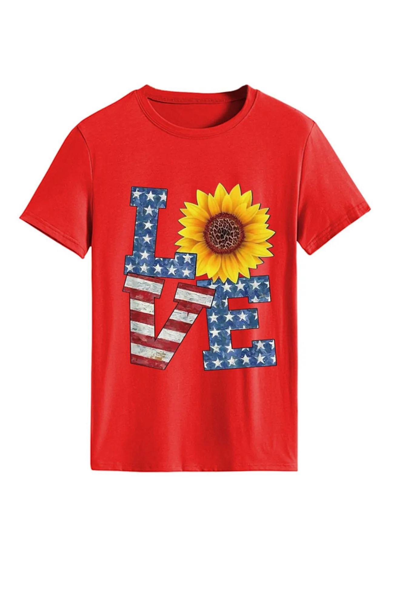 BerryBetty - Sunflowers Pentagram Letter Print T-shirt