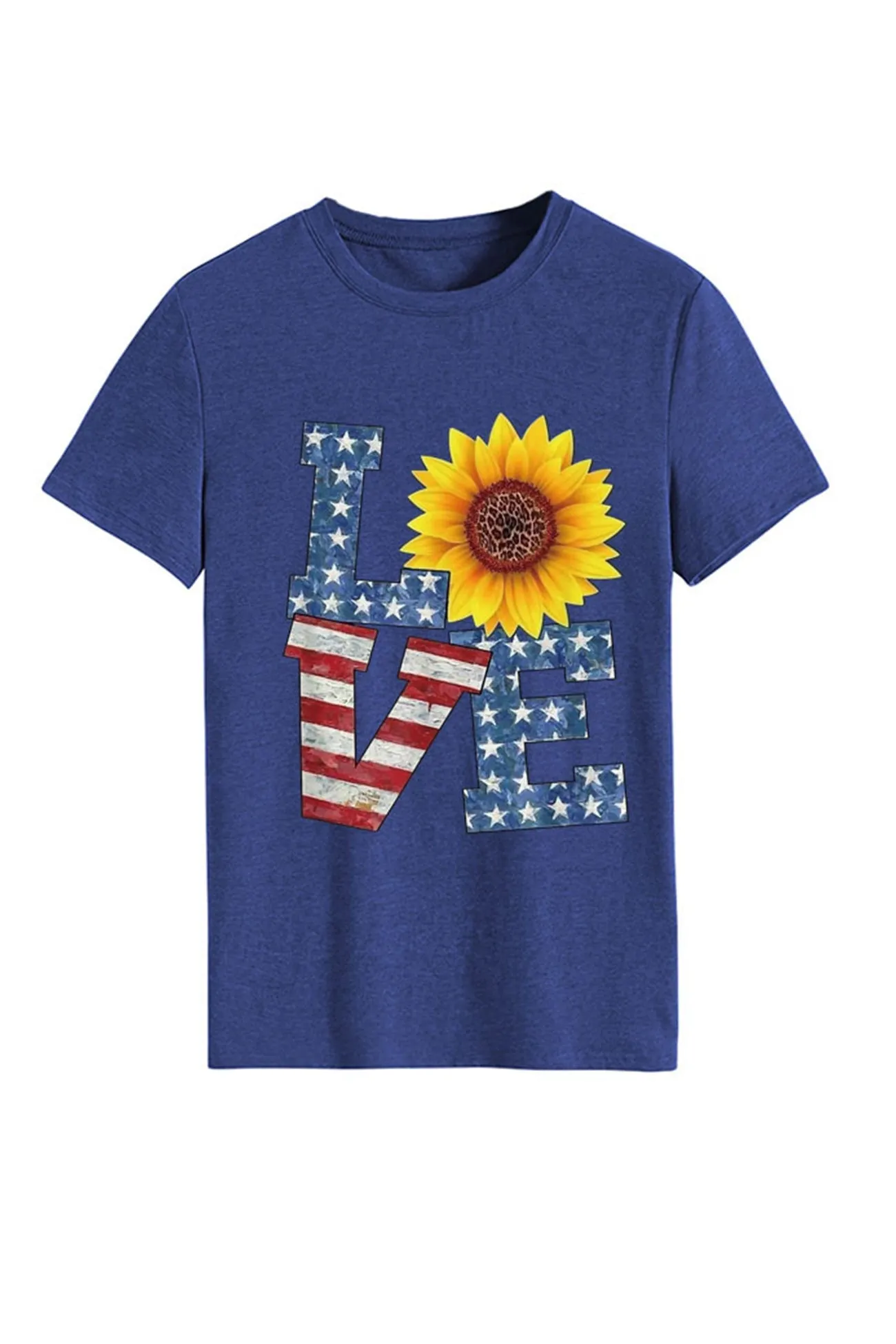 BerryBetty - Sunflowers Pentagram Letter Print T-shirt