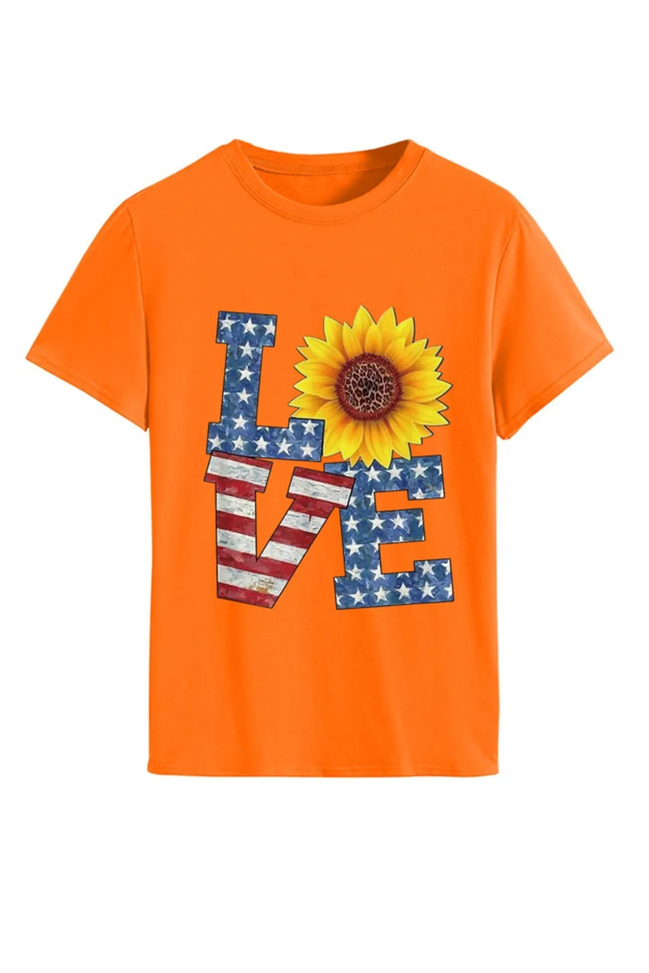 BerryBetty - Sunflowers Pentagram Letter Print T-shirt