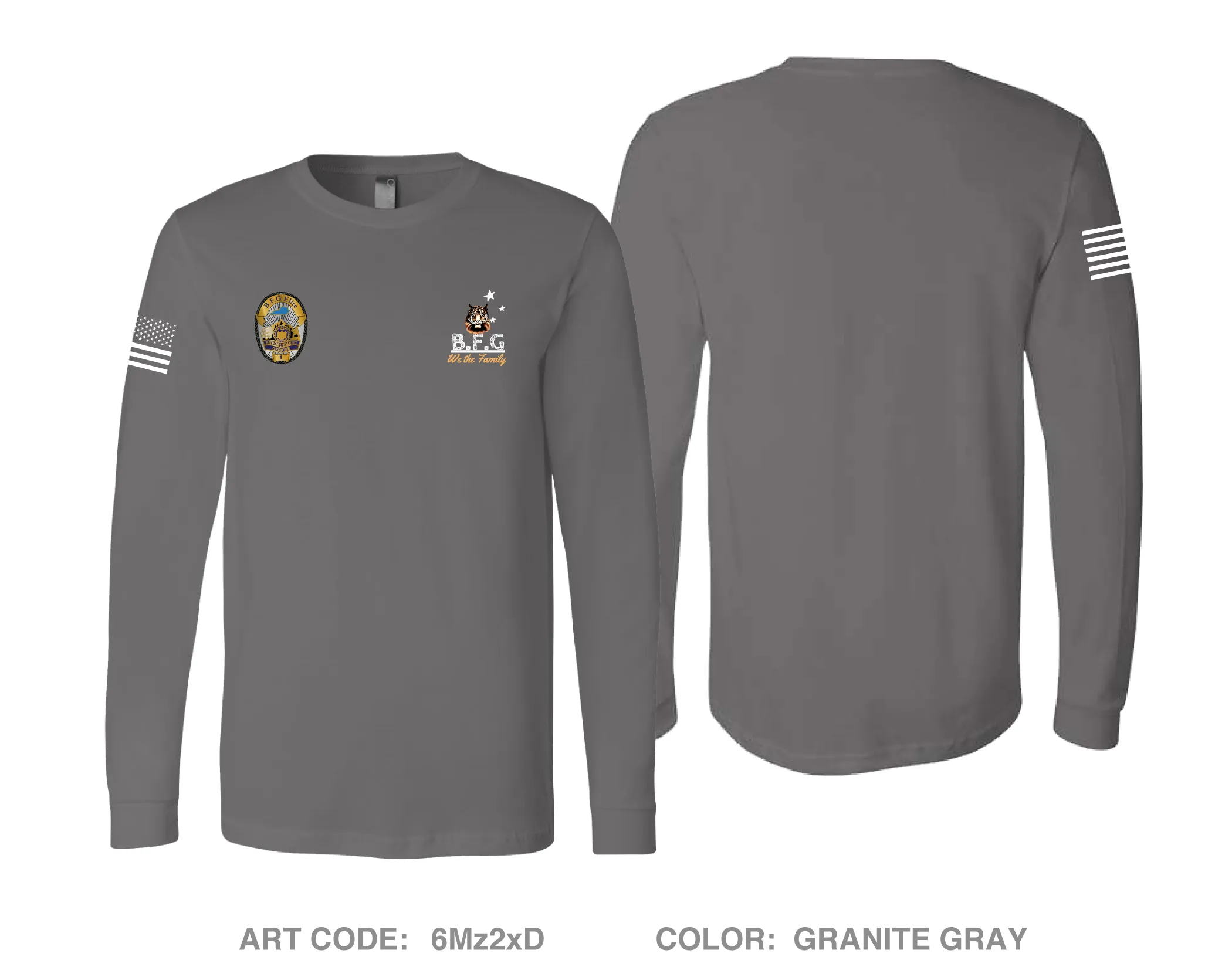 BFG elite Fundraising Collection Comfort Unisex Cotton LS Tee - 6Mz2xD
