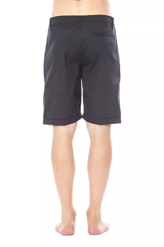 Black Cotton Men's Casual Short