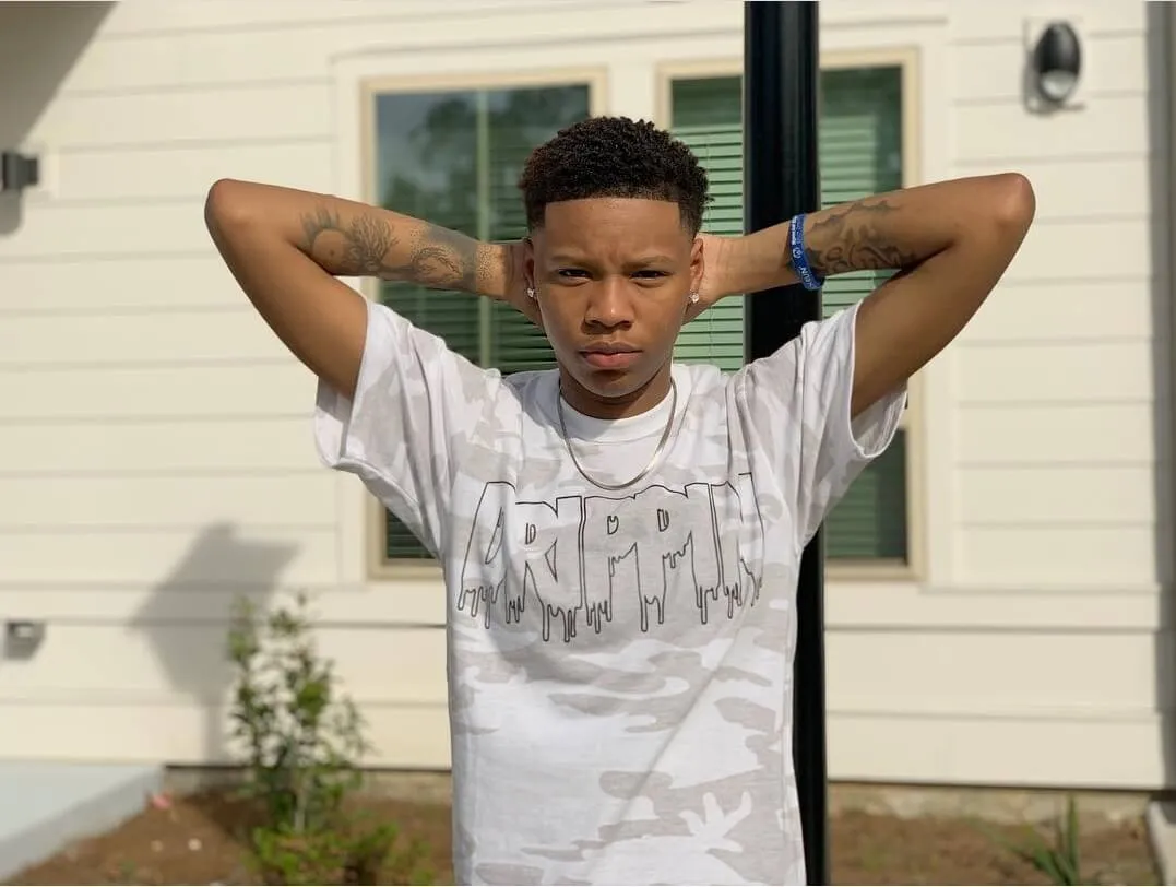 Black Drippin Outline | Light Gray Camo Tee