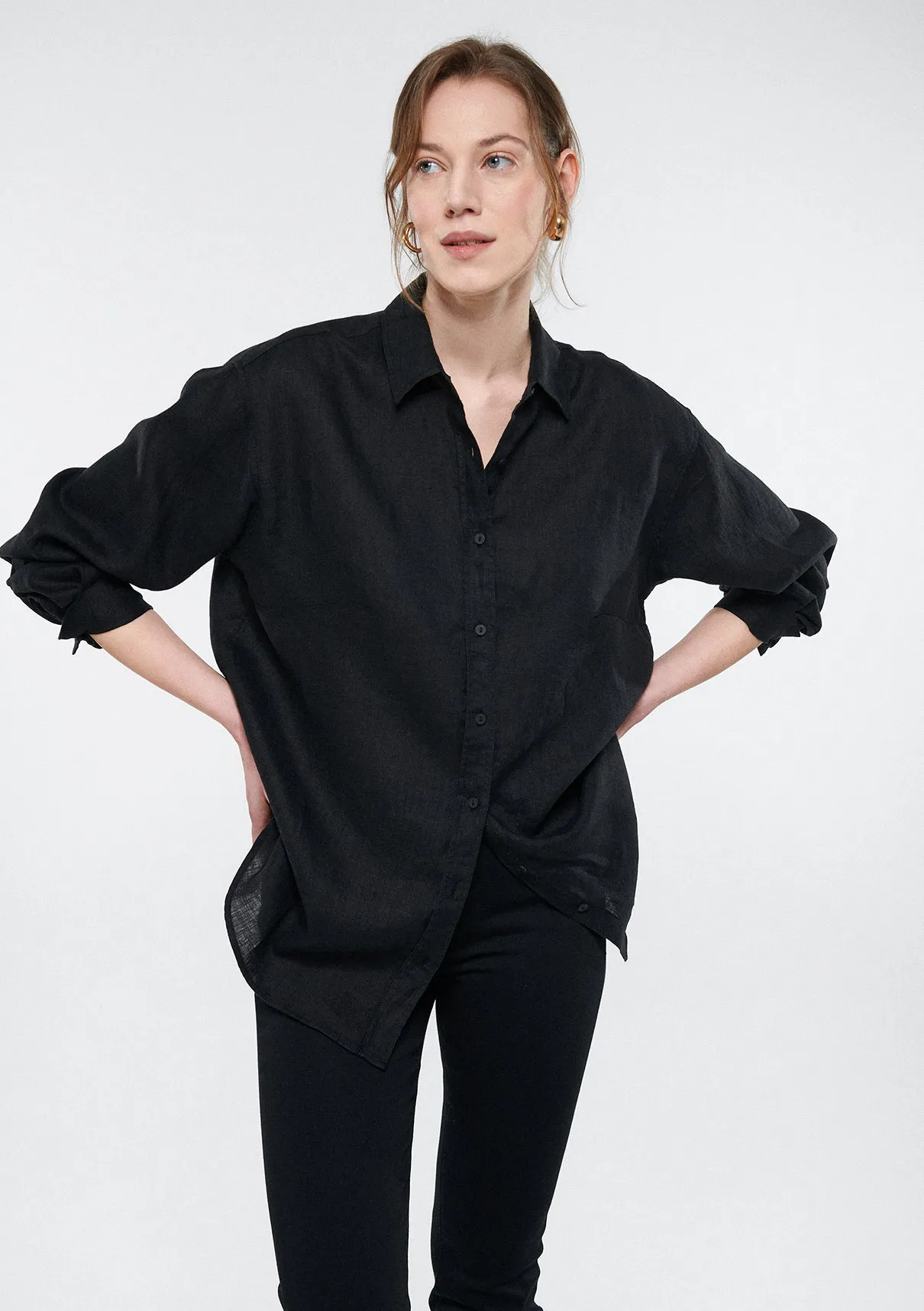 Black Linen Shirt
