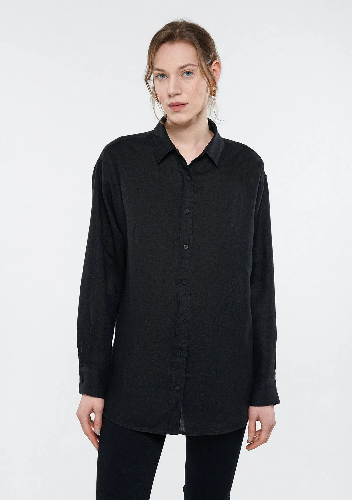 Black Linen Shirt