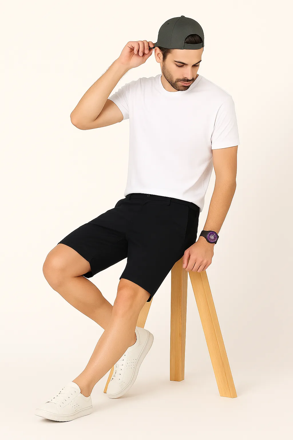 Black Linen Shorts