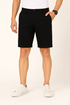 Black Linen Shorts