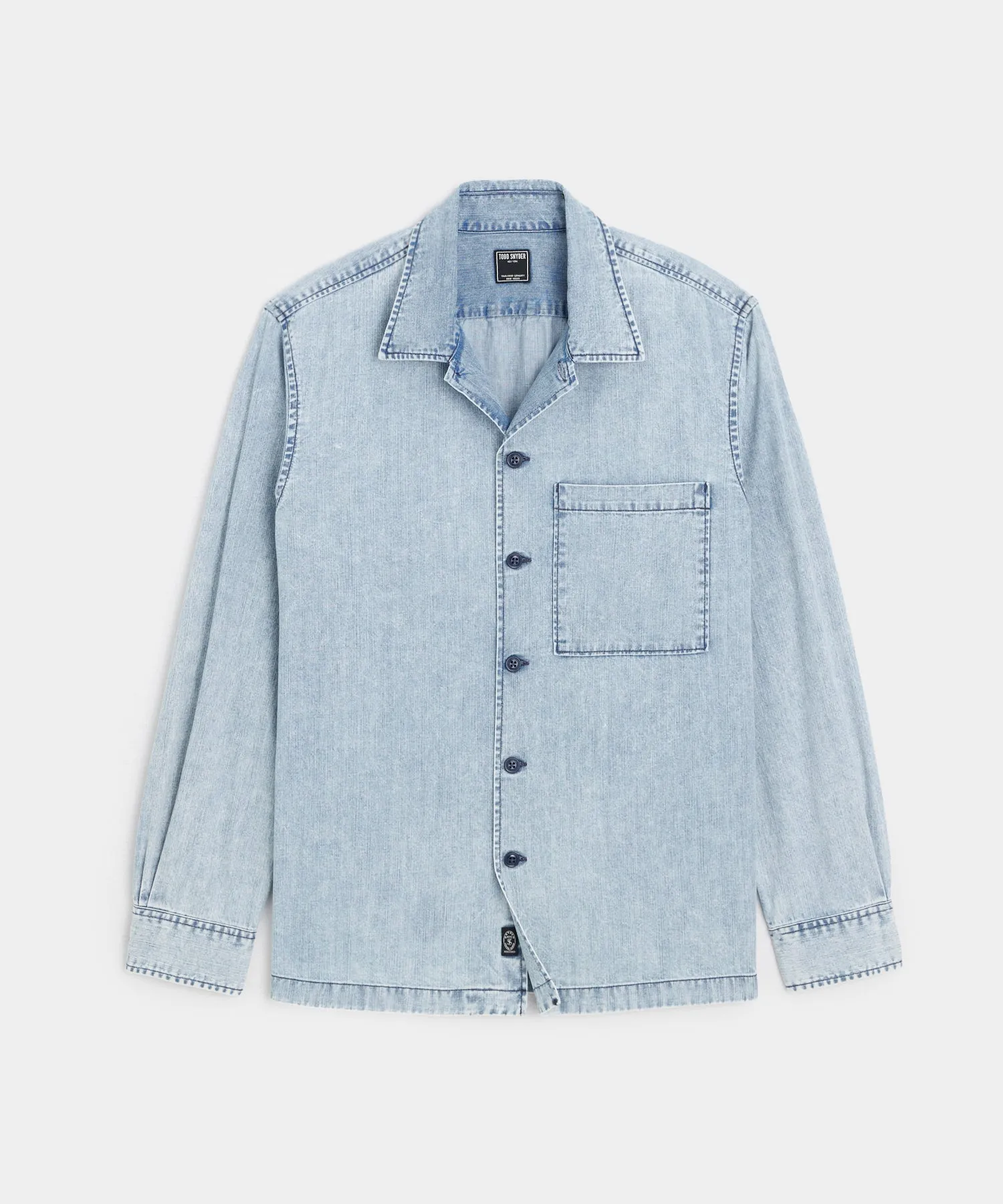 Bleachout Denim Deck Shirt in Light Indigo