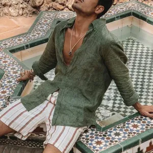 Boho Long Sleeve Linen Shirt