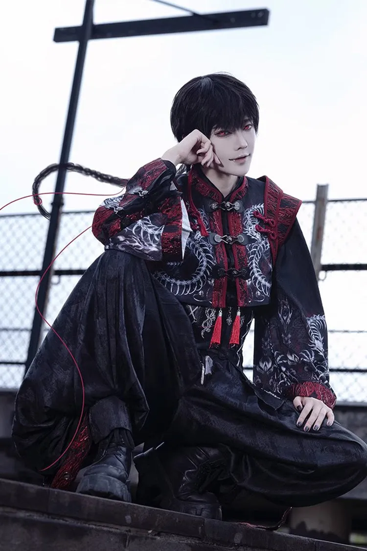 [Bone Dragon] Long Sleeves Ouji Fashion Classic Lolita Pants 2 Colors