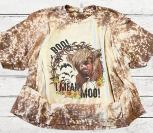 Boo, I Mean Moo Highland Bleached Tee