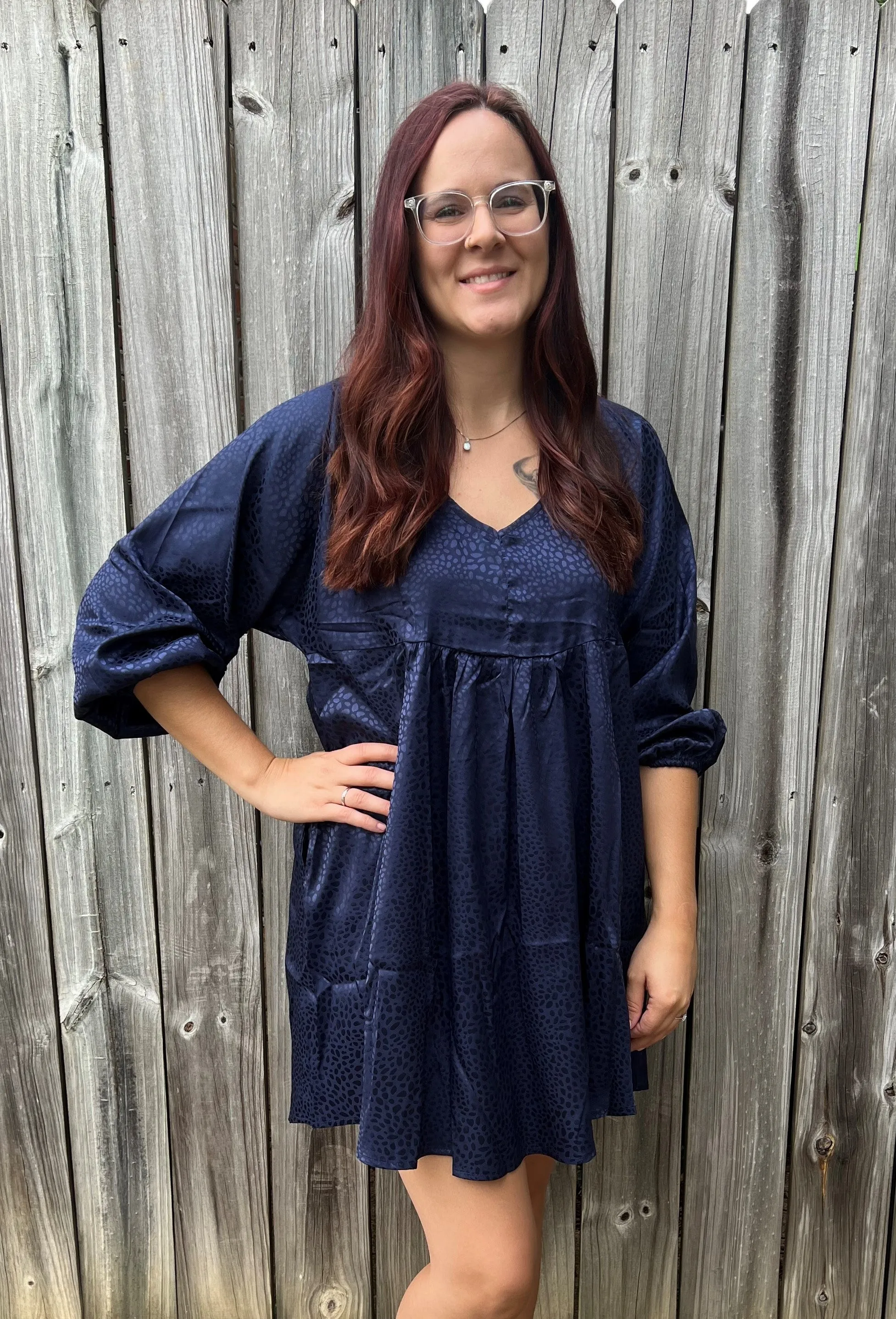 Bring on the Night Dress - Navy Blue